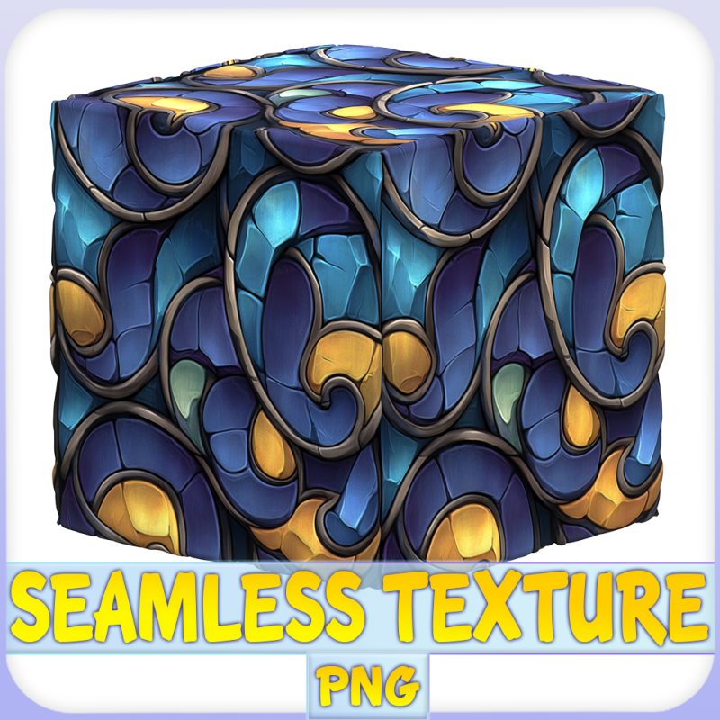 Stained Glass Seamless Texture CG 纹理 .c4d .max .obj .3ds .fbx .stl .blend