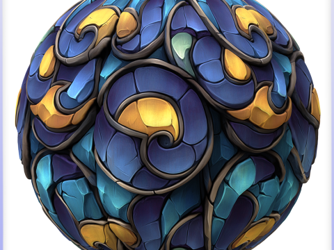 Stained Glass Seamless Texture CG 纹理