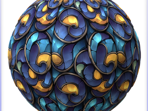 Stained Glass Seamless Texture CG 纹理