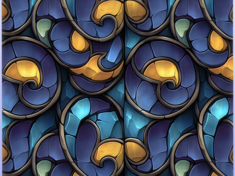 Stained Glass Seamless Texture CG 纹理