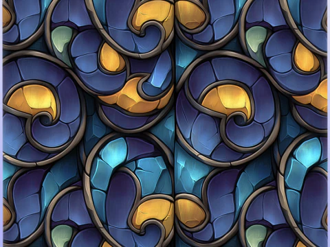 Stained Glass Seamless Texture CG Textures