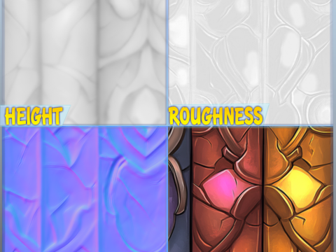 Stained Glass Seamless Texture CG Текстуры