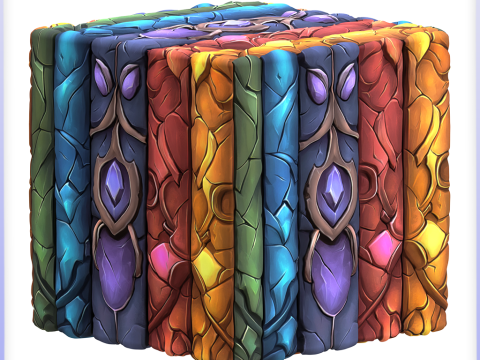 Stained Glass Seamless Texture CG Текстуры