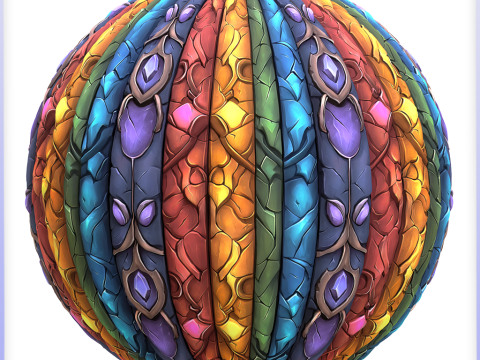 Stained Glass Seamless Texture CG Текстуры