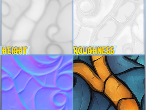 Stained Glass Seamless Texture CG 纹理