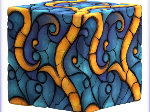 Stained Glass Seamless Texture CG 纹理