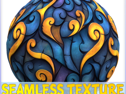 Stained Glass Seamless Texture CG Texturen