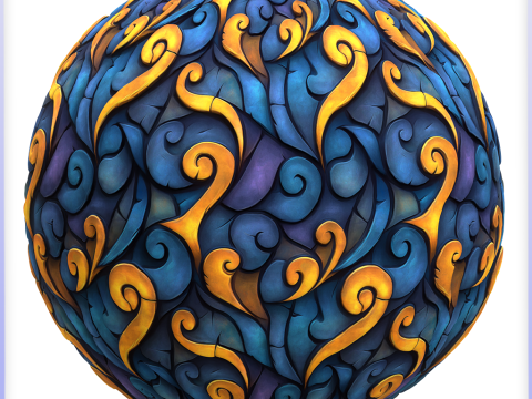 Stained Glass Seamless Texture CG टेक्स्चर्स