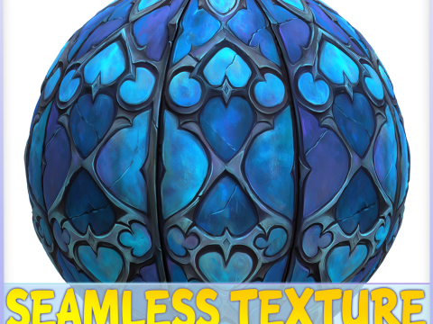 Stained Glass Seamless Texture CG टेक्स्चर्स