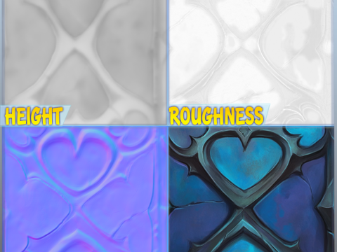 Stained Glass Seamless Texture CG 텍스쳐