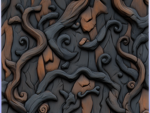 Stylized Alien Seamless Texture CG 纹理