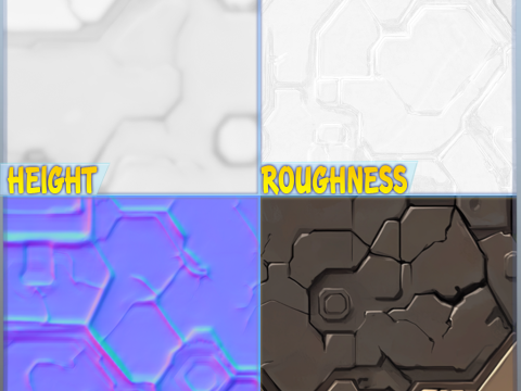 Stylized Alien Seamless Texture CG Dokuları