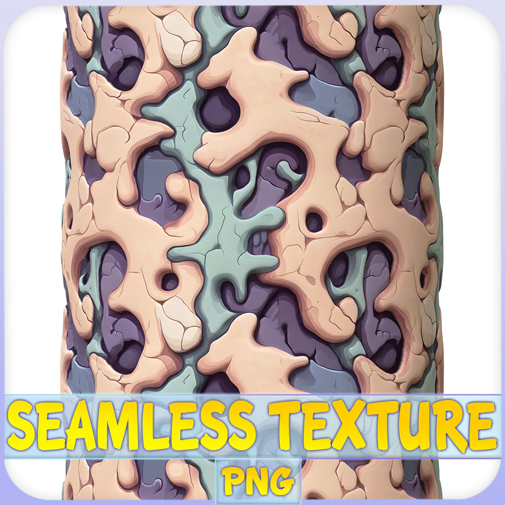Stylized Alien Seamless Texture CG Textures .c4d .max .obj .3ds .fbx .stl .blend 