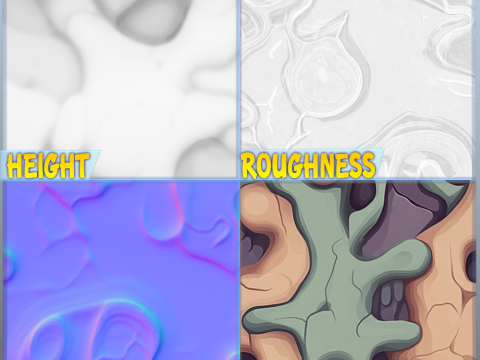 Stylized Alien Seamless Texture CG Tekstury