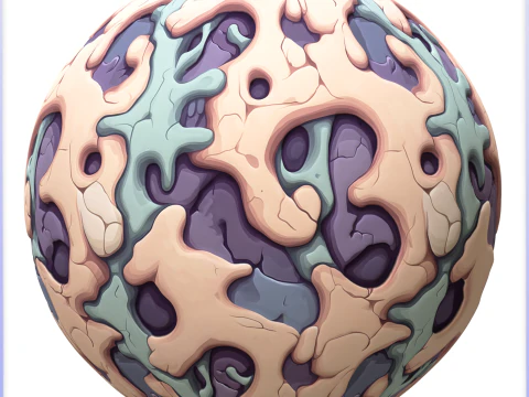 Stylized Alien Seamless Texture CG Textures