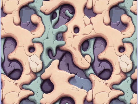Stylized Alien Seamless Texture CG Textures