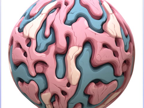 Stylized Alien Seamless Texture CG テクスチャ