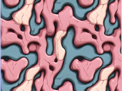 Stylized Alien Seamless Texture CG テクスチャ