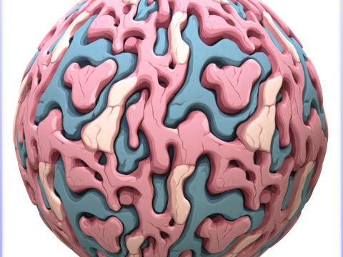 Stylized Alien Seamless Texture CG テクスチャ