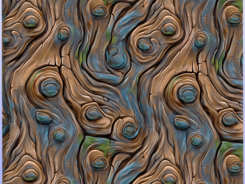 Stylized Alien Seamless Texture CG टेक्स्चर्स