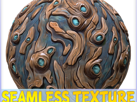 Stylized Alien Seamless Texture CG टेक्स्चर्स