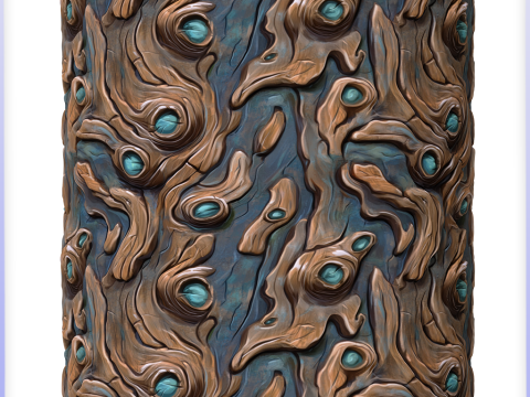 Stylized Alien Seamless Texture CG Texturen