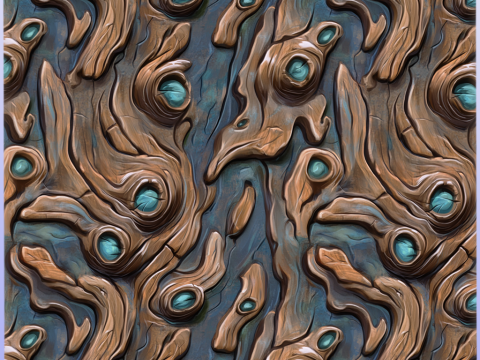 Stylized Alien Seamless Texture CG Texturen