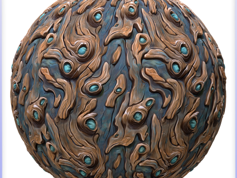Stylized Alien Seamless Texture CG Texturen