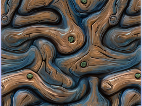 Stylized Alien Seamless Texture CG Текстури
