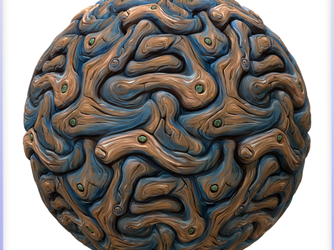 Stylized Alien Seamless Texture CG Текстури