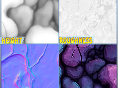 Stylized Alien Seamless Texture CG Textures