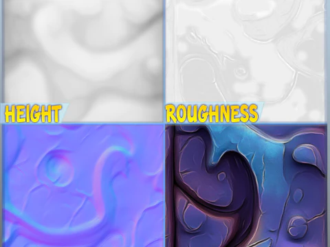 Stylized Alien Seamless Texture CG Textures
