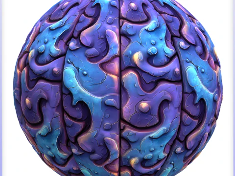 Stylized Alien Seamless Texture CG Textures