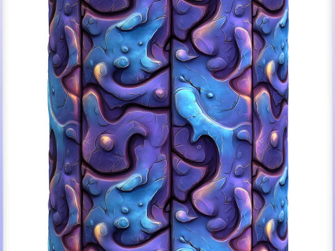 Stylized Alien Seamless Texture CG Dokuları
