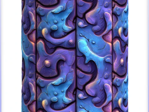 Stylized Alien Seamless Texture CG Textures