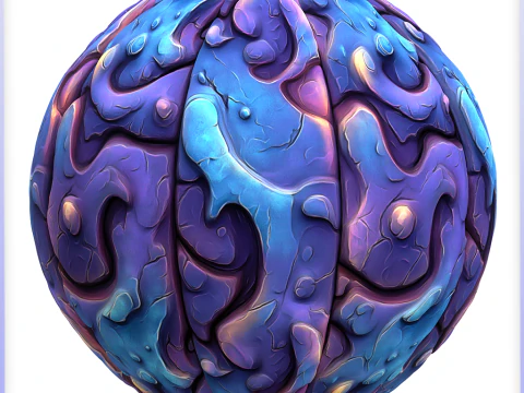 Stylized Alien Seamless Texture CG Textures