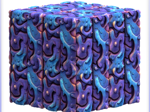 Stylized Alien Seamless Texture CG Dokuları