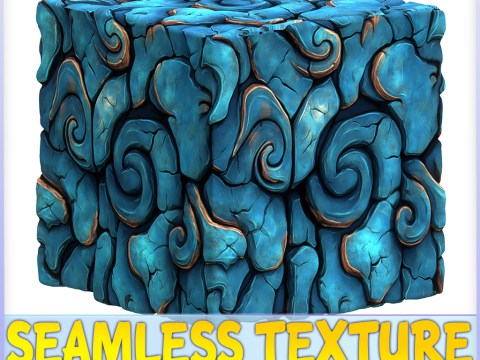 Stylized Alien Seamless Texture CG テクスチャ
