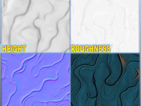 Stylized Alien Seamless Texture CG テクスチャ