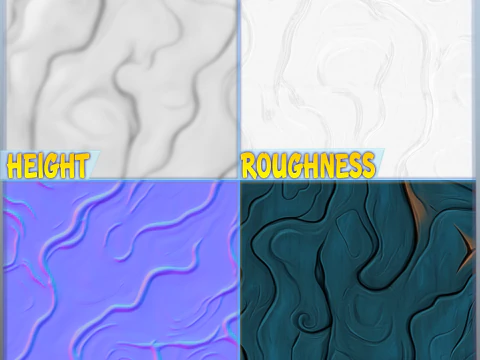 Stylized Alien Seamless Texture CG Textures