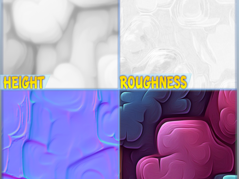 Stylized Alien Seamless Texture Tekstur CG