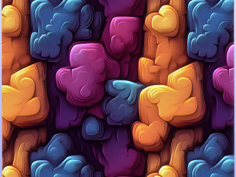 Stylized Alien Seamless Texture Tekstur CG