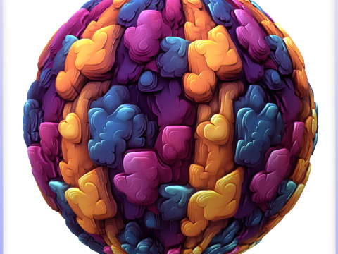 Stylized Alien Seamless Texture Tekstur CG
