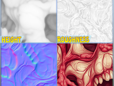 Stylized Alien Seamless Texture CG Texturen