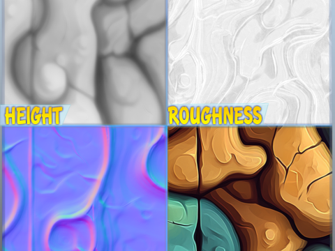 Stylized Alien Seamless Texture CG Textures