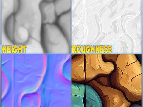 Stylized Alien Seamless Texture CG Textures