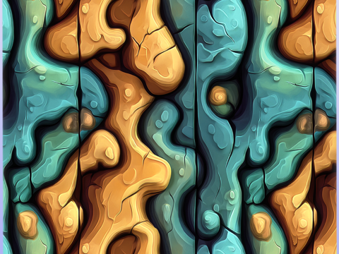 Stylized Alien Seamless Texture CG Textures
