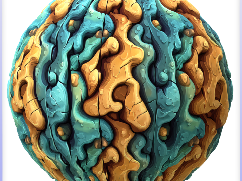 Stylized Alien Seamless Texture CG Textures