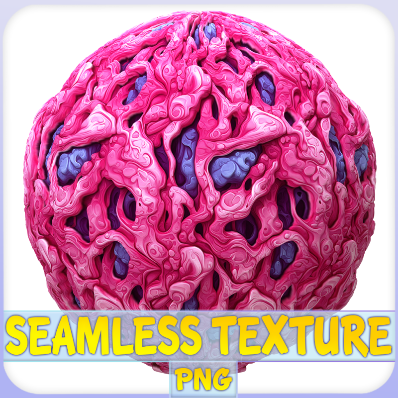 Stylized Alien Seamless Texture CG 纹理 .c4d .max .obj .3ds .fbx .stl .blend 