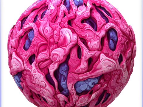 Stylized Alien Seamless Texture CG 纹理